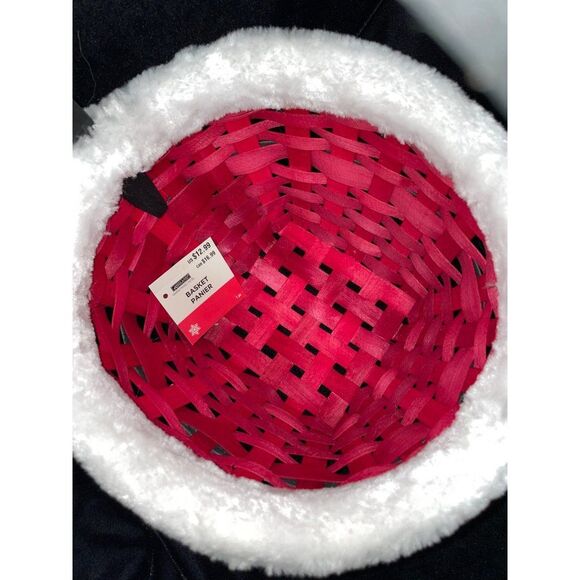 Christmas Santa basket with faux fur 10 x 9 x 6 - Picture 3 of 10